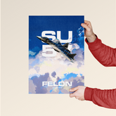 SU-57 Felon - Stealth Fighter Jet Poster